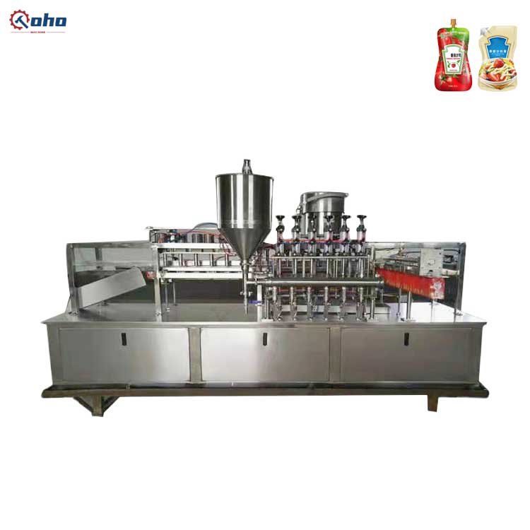 FillinMachine Automatic 6 heads 3L-5L Vertical spout pouch filling capping machine