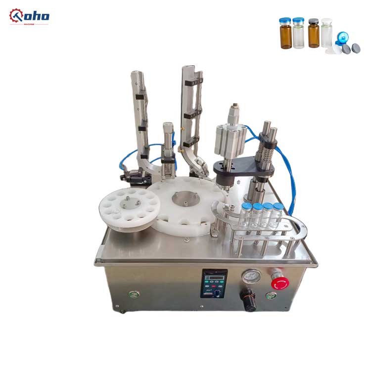FillinMachine Electric semi automatic desktop essential oil vial filling capping machine