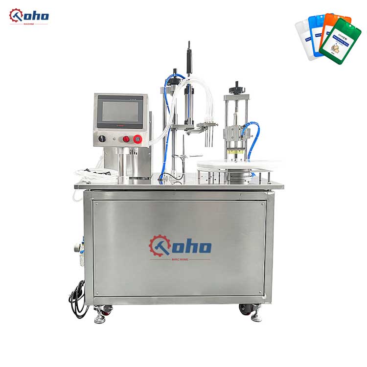 FillinMachine Automatic vertical Credit Card Spray Pocket Perfume Card Bottle Rotary Filling And Capping Machine