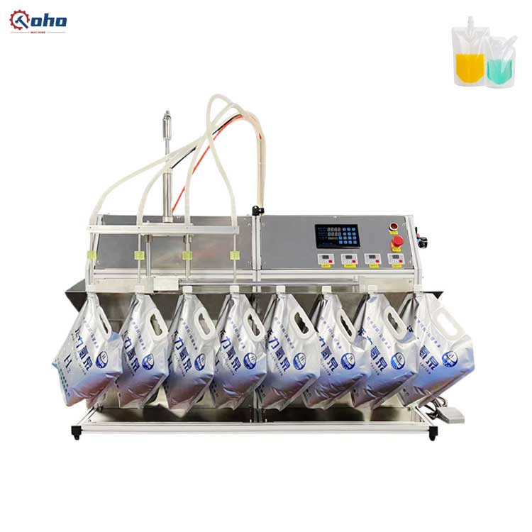 FillinMachine desktop 4 heads spout pouch filling machine