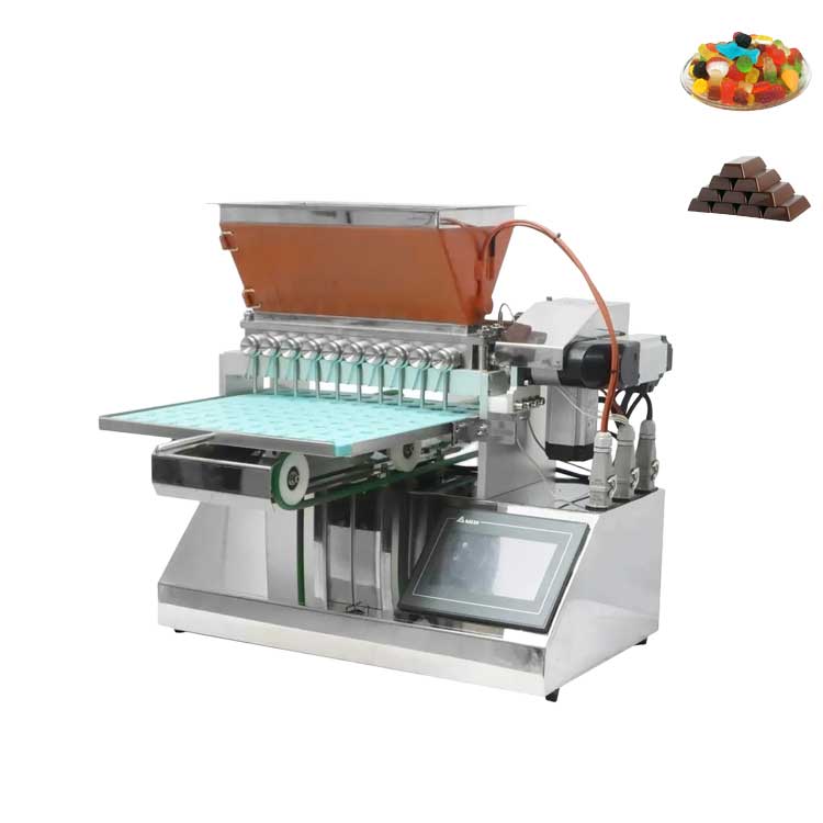 FillinMachine Small Mini Vitamin Manufacture Automatic Production Part Fruit Jelly Bean Gummy Candy Bear Depositor Make Machine