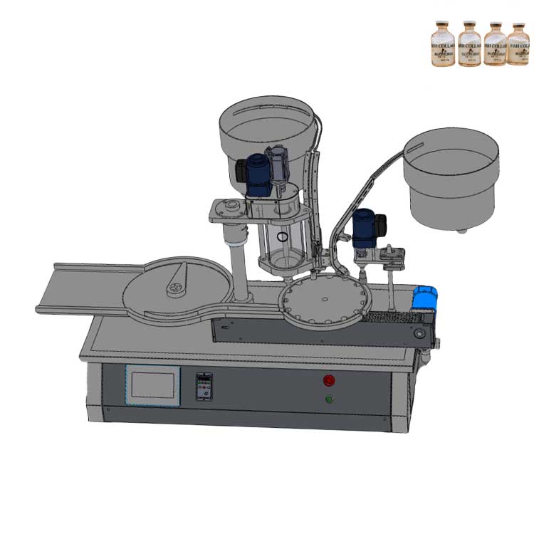 FillinMachine Automatic Vial Bottle Powder Filling Capping Machine With Conveyor