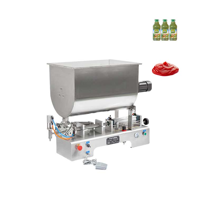 FillinMachine G1WTD Semi automatic ice cream water liquid honey juice sauce soft drink tomato paste filling machine