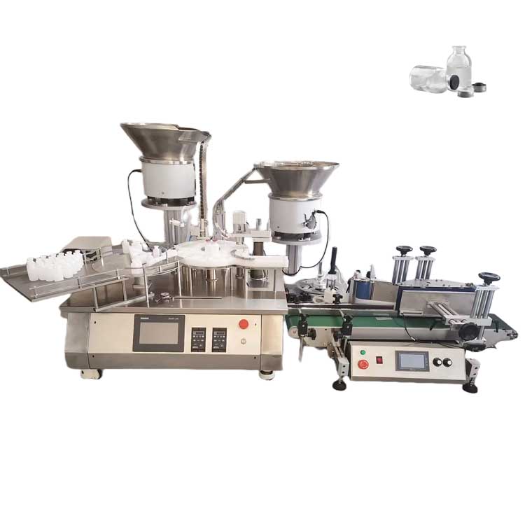 FillinMachine Liquid Vial Filling Machine with Rubber Stoppering Sealing