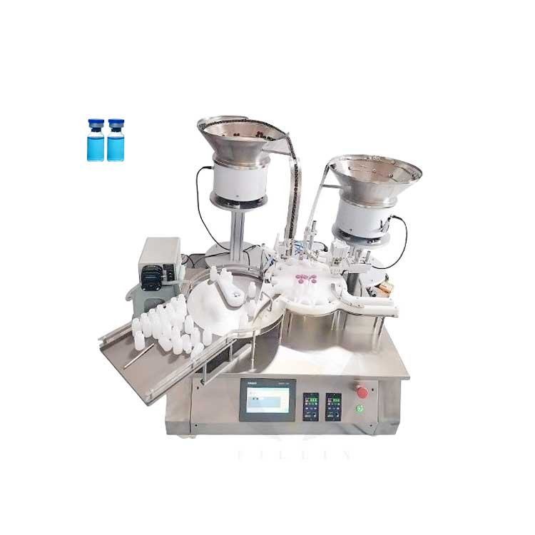 FillinMachine Automatic desktop essential oil vial filling capping machine