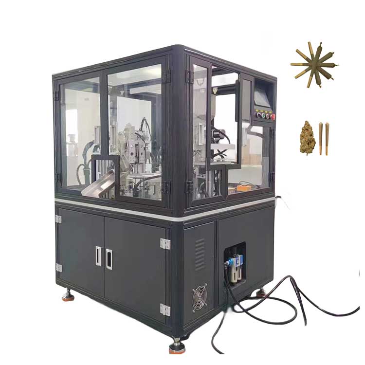 FillinMachine 2024 New arrival Automatic Fold Twist Cutting Fold cones pre roll leaf filling machine